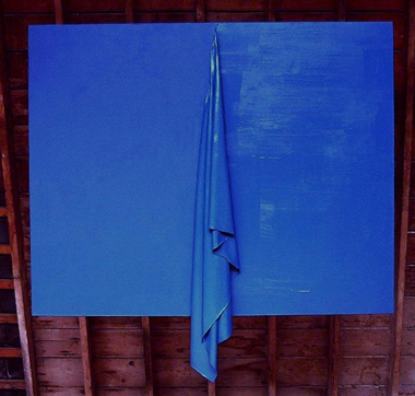 Susan Connolly:  Undersea blue , 2002, household paint on canvas, 122 x 159 cm; courtesy the artist